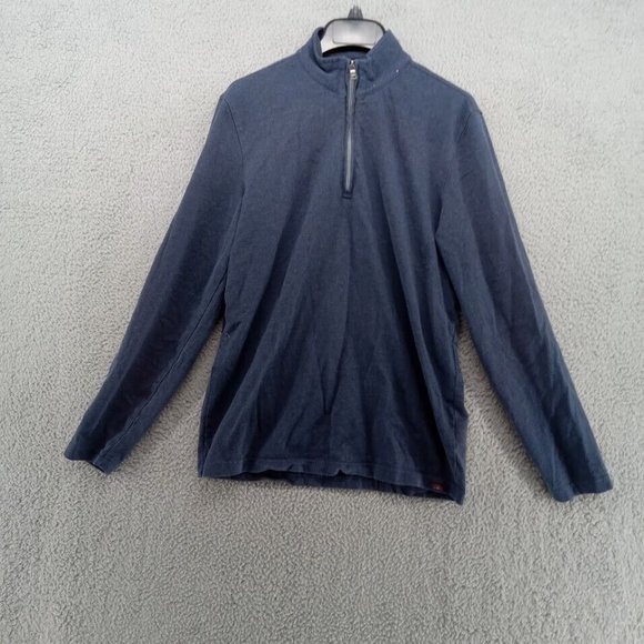 Faherty Sweater Mens XS Blue 1/4 Zip Pullover‎ Cotton Modal Knit Sweatshirt - Picture 1 of 10